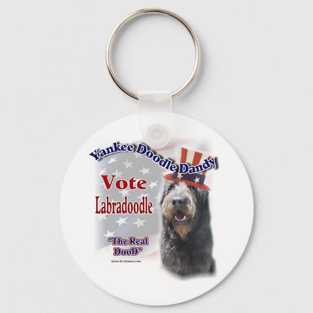 Labradoodle Gifts Key Ring (Front)