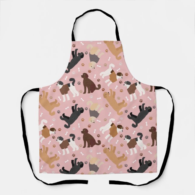 Labradoodle / Goldendoodle Bones and Paws  Apron (Front)