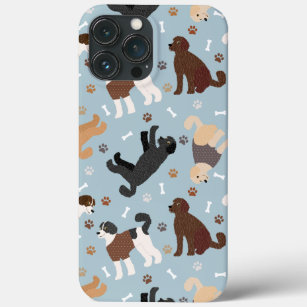 Labradoodle / Goldendoodle Bones and Paws iPhone 13 Pro Max Case