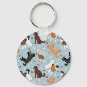 Labradoodle / Goldendoodle Bones and Paws Key Ring