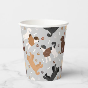 Labradoodle / Goldendoodle Bones and Paws Paper Cu Paper Cups