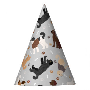 Labradoodle / Goldendoodle Bones and Paws Party Ha Party Hat