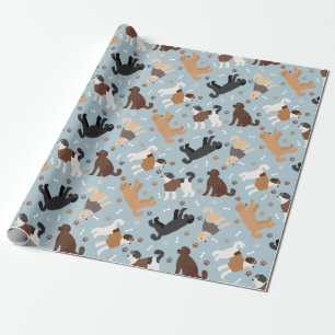 Labradoodle / Goldendoodle Bones and Paws Wrapping Paper
