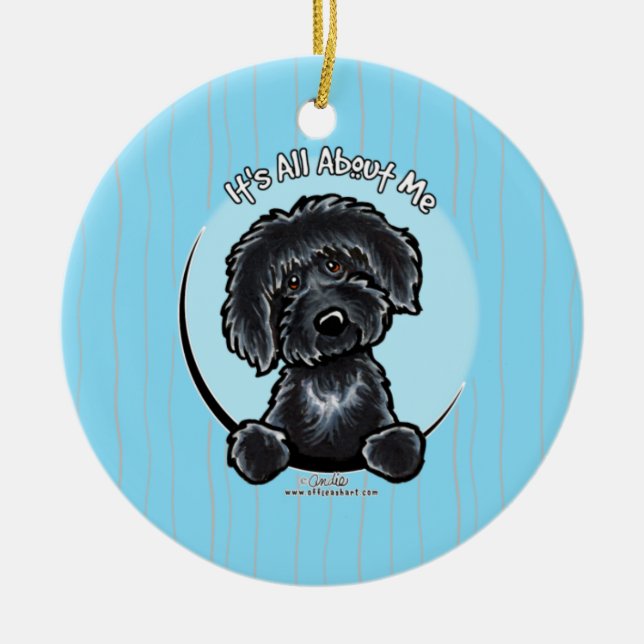Labradoodle IAAM Carribean Ceramic Tree Decoration (Front)