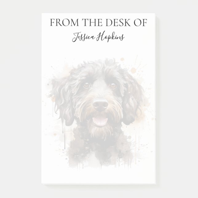 Labradoodle Lover Monogrammed Dog Post-it Notes (Front)