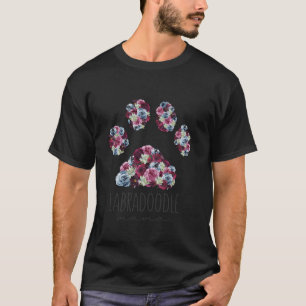 Labradoodle Mama Floral Paw Dog Mum T-Shirt