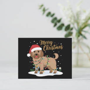 Labradoodle Merry Christmas Funny Xmas Dog Lover Holiday Postcard