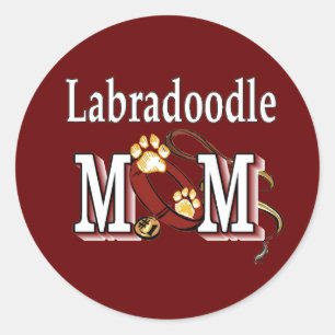 Labradoodle MOM Gifts Classic Round Sticker