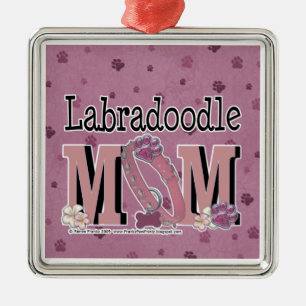 LabraDoodle MOM Metal Tree Decoration