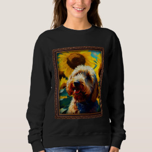 Labradoodle Painting Sunflower Flower Mom Women Fl Sweatshirt