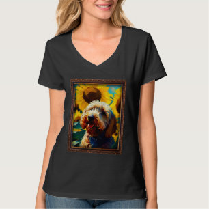 Labradoodle Painting Sunflower Flower Mom Women Fl T-Shirt