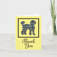 Labradoodle Silhouette Dog Thank You Greeting Card