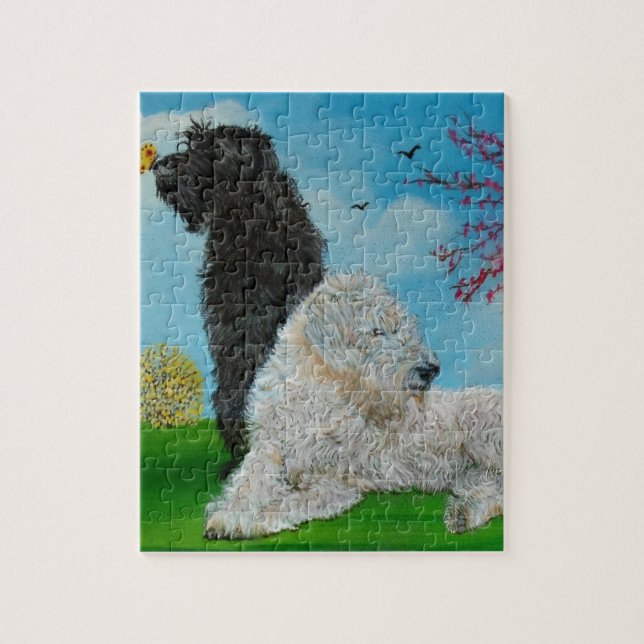 Labradoodle Spring Jigsaw Puzzle (Vertical)