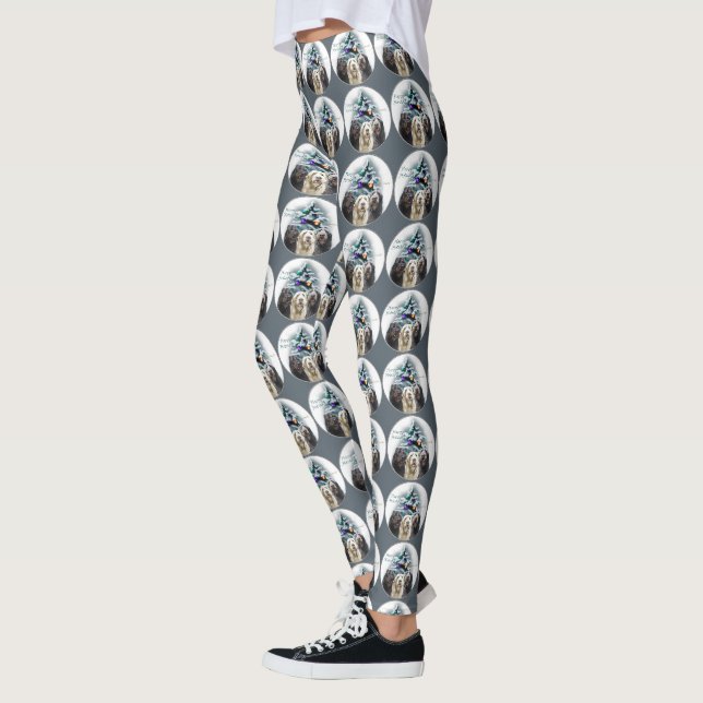 Labradoodle Trio Christmas Leggings (Left)