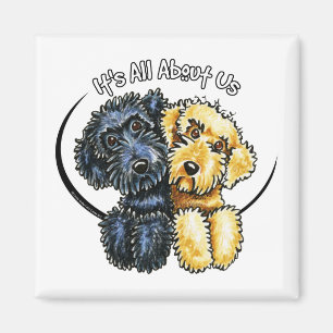 Labradoodles Black Yellow IAAU Magnet