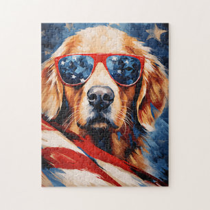Labrador 4th of July Independence day Jigsaw Puzzle