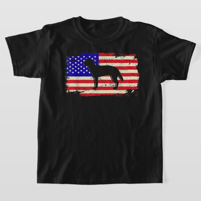 Labrador American Flag Dog Lover Retriever Gift Wo T-Shirt (Laydown)
