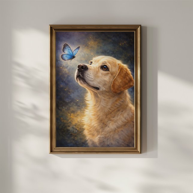 Labrador and Butterfly Poster (Creator Uploaded)