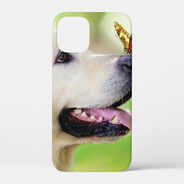 Labrador And Butterfly Throw Pillow Case-Mate iPhone Case (Back)