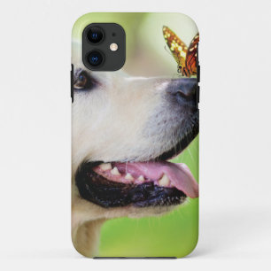 Labrador And Butterfly Throw Pillow Case-Mate iPhone Case
