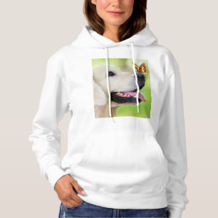 Labrador And Butterfly Throw Pillow Hoodie