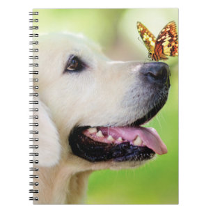 Labrador And Butterfly Throw Pillow Notebook