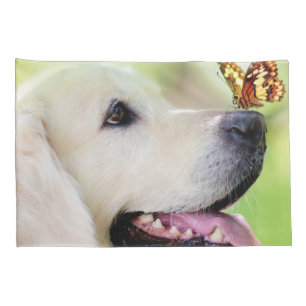 Labrador And Butterfly Throw Pillow Pillowcase