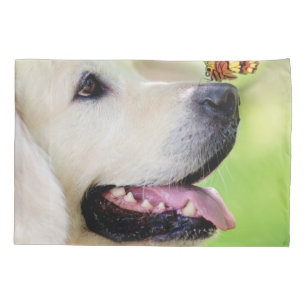 Labrador And Butterfly Throw Pillow Pillowcase