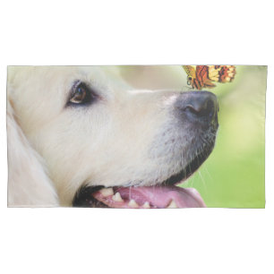 Labrador And Butterfly Throw Pillow Pillowcase