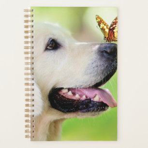 Labrador And Butterfly Throw Pillow Planner