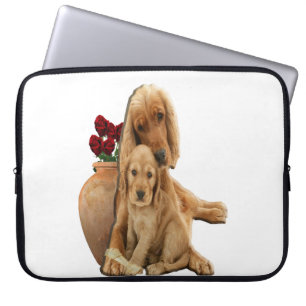Labrador and puppies laptop sleeve
