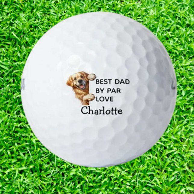 Labrador Best Dad Gift  Golf Balls (Celebrate the best Labrador dad with custom golf balls—perfect birthday gift for dog lovers  )