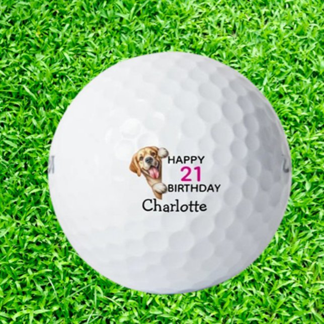 Labrador Birthday   Golf Balls (Celebrate Labrador-loving golfers with unique golf balls—perfect birthday gifts for dog enthusiasts)