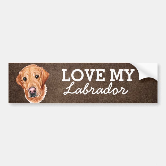 Labrador Bumper Sticker (Front)