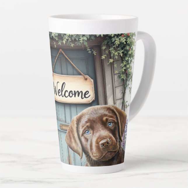 Labrador Ceramic Latte Mug (Right Angle)