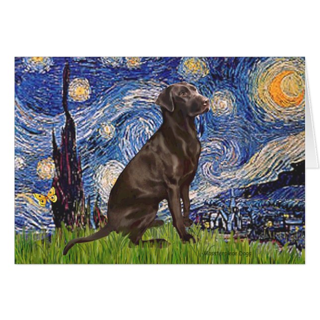 Labrador (Chocolate1) - Starry Night (Front Horizontal)