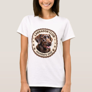 Labrador, chocolate brown 'Club - Members Only' T-Shirt