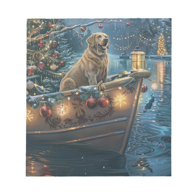 Labrador Christmas Festive Voyage Notepad (Front)