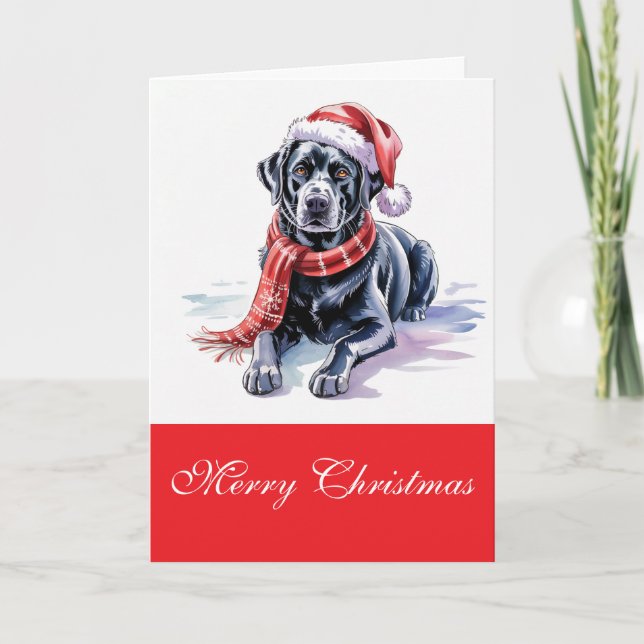 Labrador Christmas Greeting Card (Front)