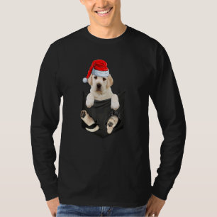 Labrador Christmas In Pocket Santa Hat Labrador Ch T-Shirt