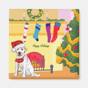Labrador Christmas Magnet