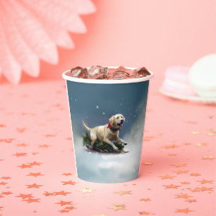 Labrador Christmas snow winter Paper Cups