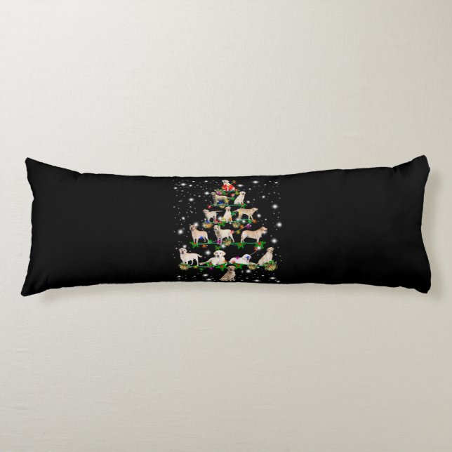 Labrador Christmas Tree Covered By Flashlight Body Cushion (Front)