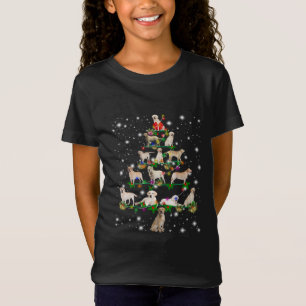 Labrador Christmas Tree Covered By Flashlight T-Shirt
