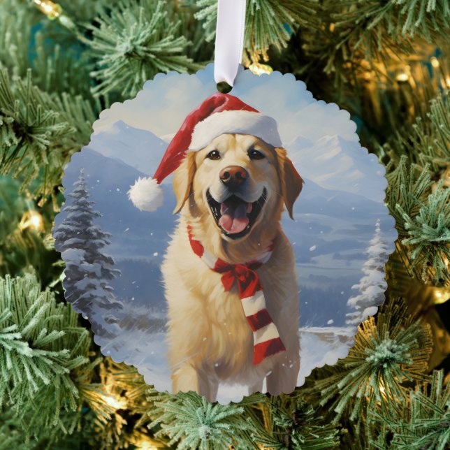 Labrador Christmas Tree Decoration Card (Insitu (Tree))