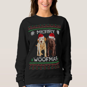 Labrador Christmas Ugly Yellow Lab Chocolate Labra Sweatshirt