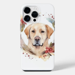 Labrador Christmas Wreath Festive Pup iPhone 14 Pro Max Case