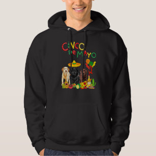 Labrador Cinco De Mayo Chocolate Black Lab Hoodie