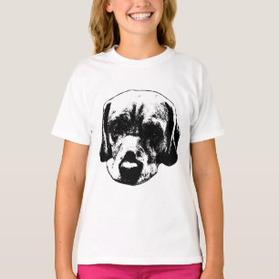 Labrador Close‑Up Black & White Portrait Tee