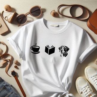 Labrador Coffee Book gift for doglover  T-Shirt